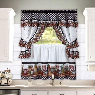 Tejeda Ruffled Kitchen Curtain
