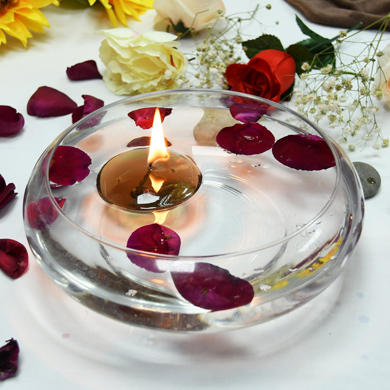 Bougie flottante sans parfum Ruby, Brun clair, 6
