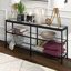 Alexis 64" Wide Rectangular Console Table in Blackened Bronze