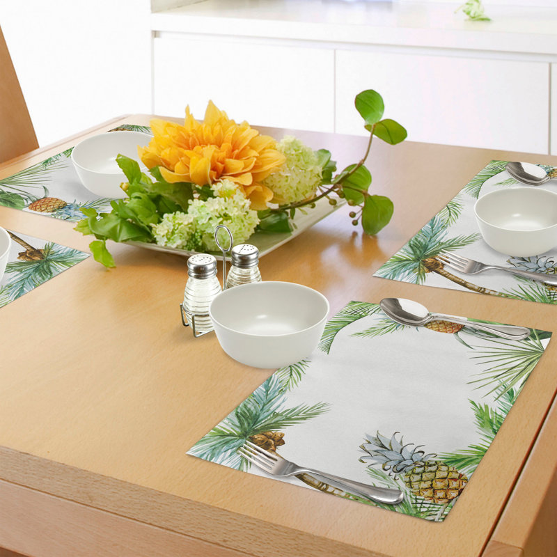 Ensemble de 8 napperons de style oriental East Urban Home