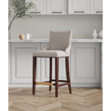 Shubert Upholstered Counter Stool with Solid Wood Frame
