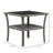 Square Patio End Table, Tempered Glass, Storage Shelf, Grey , Aluminum Frame 2 Outdoor Coffee Glass Top, Storage,