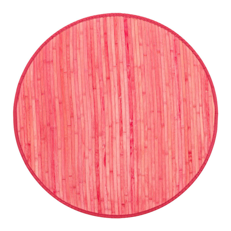 Tapis en bambou Canvar, Rond 3 pi 3 po