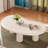Modern Cashew-Shaped Coffee Table – Minimalist Open Design Center Table for Small Spaces and Apartments