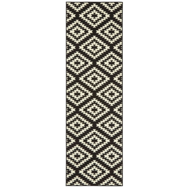 Basic Black Rug, Runner 80 x 350 cm