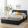 Estella Upholstered Bed Frame with Headboard, Ottoman Under-bed Storage