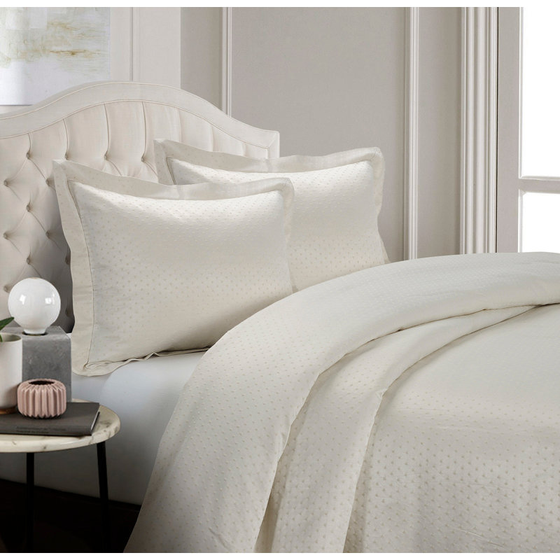 Belle Ivory Cotton Queen Duvet Cover Set