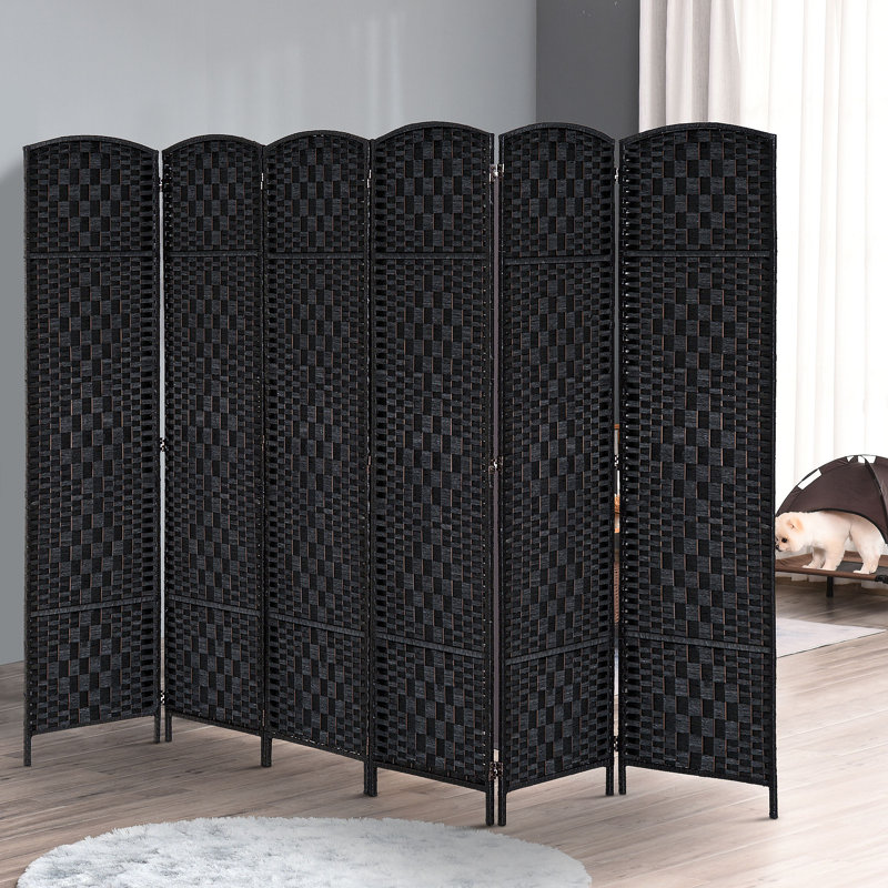 Paravent pliable, 1,83 m de hauteur, en osier tressé, 3 panneaux, cloison murale, 3, 70.75" H x 53.25" W x 0.75" D, Natural