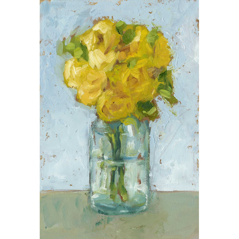 Étude florale impressionniste III, H 18 po x l 12 po