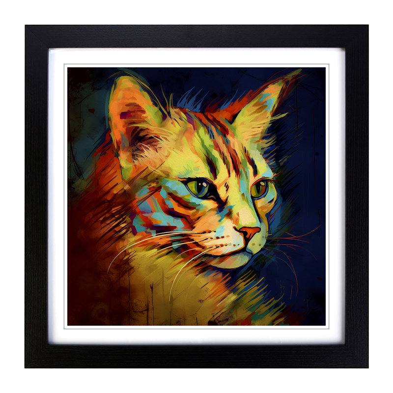 Single Picture Frame Print on Wood, Black Framed