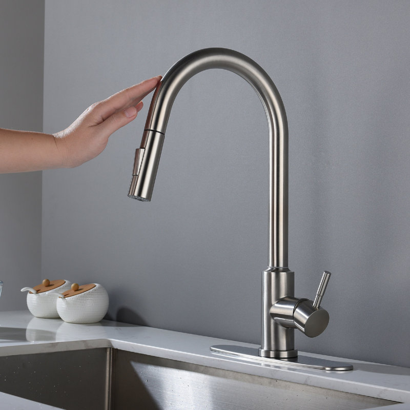 Robinet de cuisine tactile avec douchette extractible | Idée de cadeau, Nickel brossé