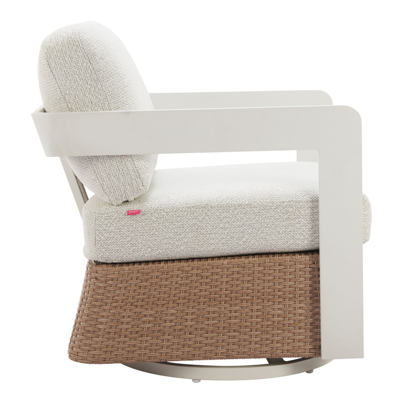 Fauteuil pivotant Gelo, blanc