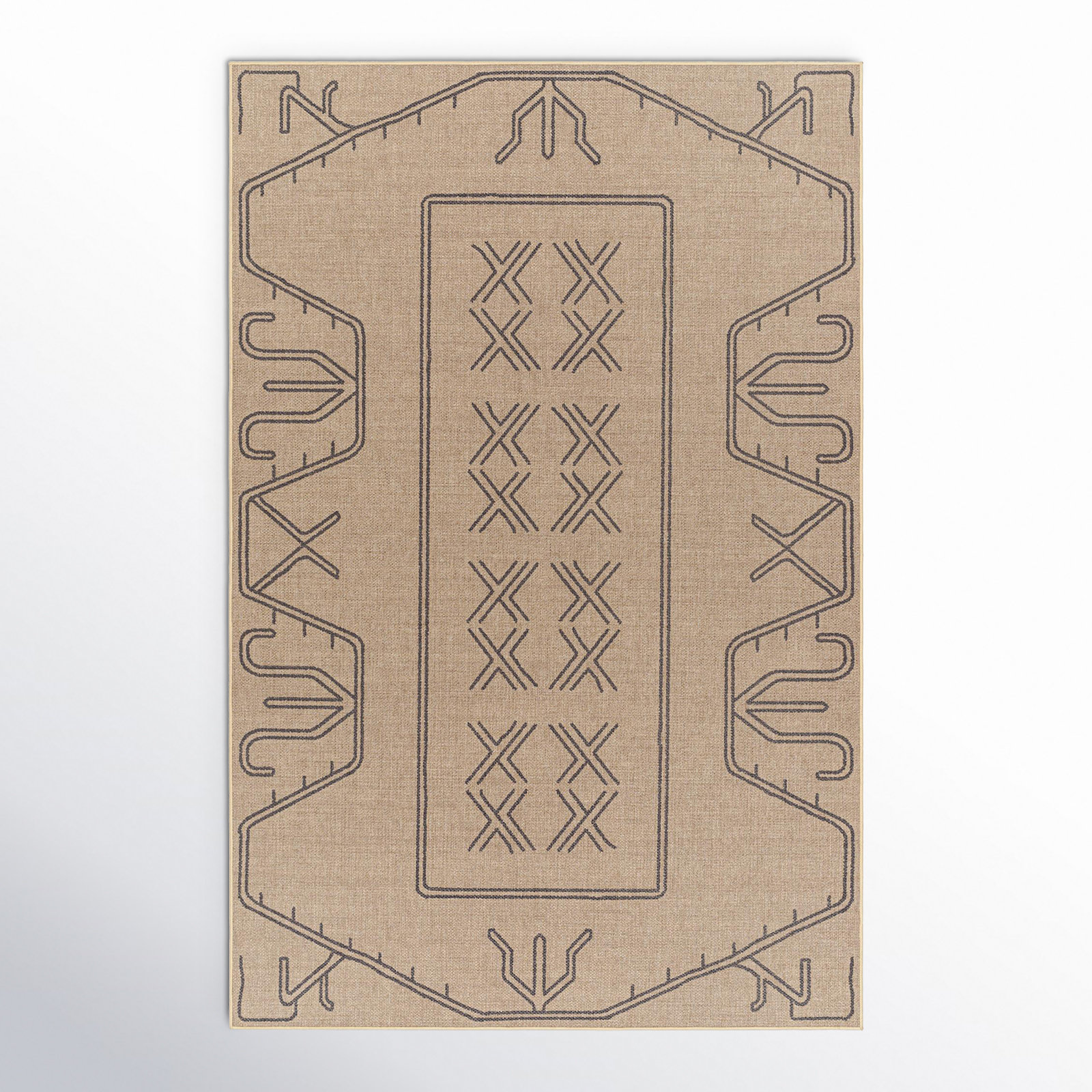 Keld Tan Moroccan Rug, Rectangle 8' x 10'
