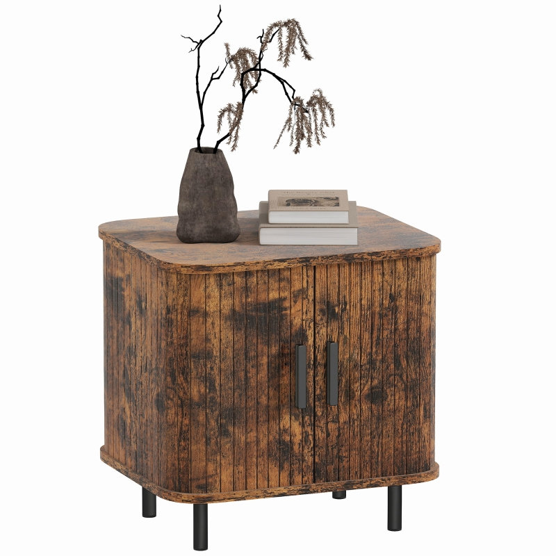 48cm W Engineered Wood Bedside Table