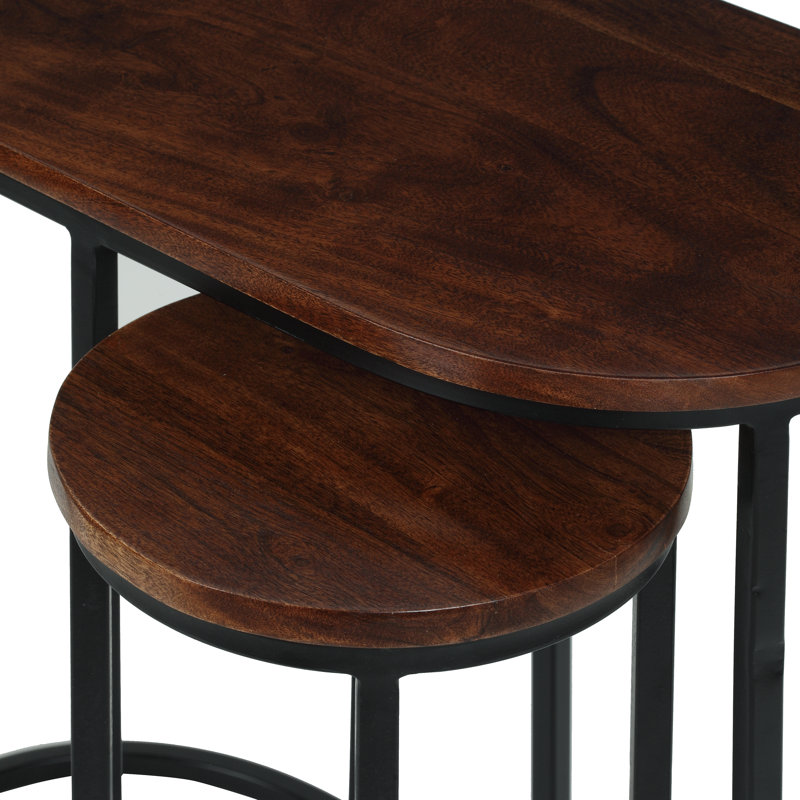 End Table, Dark Brown Wood