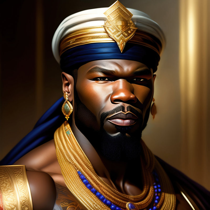 " 50Cent " by Stephen Chambers, 15" W x 15" H