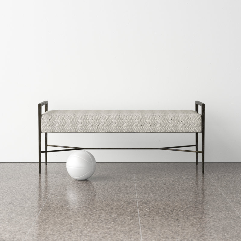 Genevieve Upholstered Bench, Cream