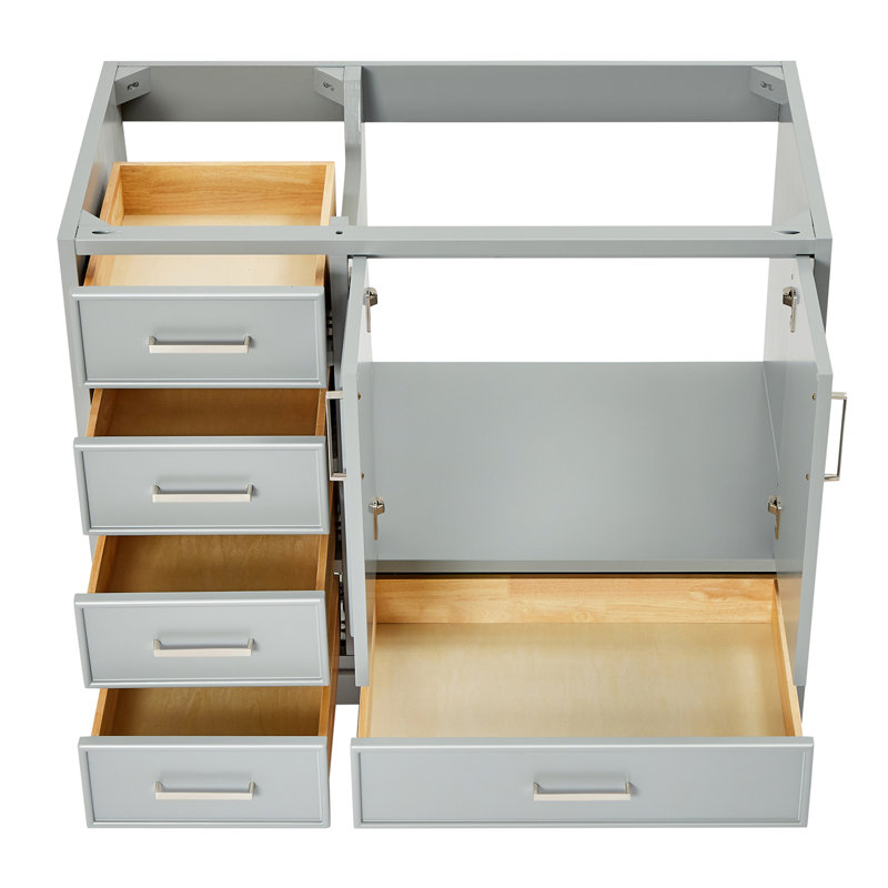 Base de meuble-lavabo simple 42,75 po Peightyn, Gris