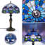 Lampe de table Tiffany, abat-jour de style tulipes violettes, 3 températures de couleur réglables, idéale pour la chambre ou le salon. 30,5 cm (L) x 30,5 cm (P) x 48,3 cm (H).