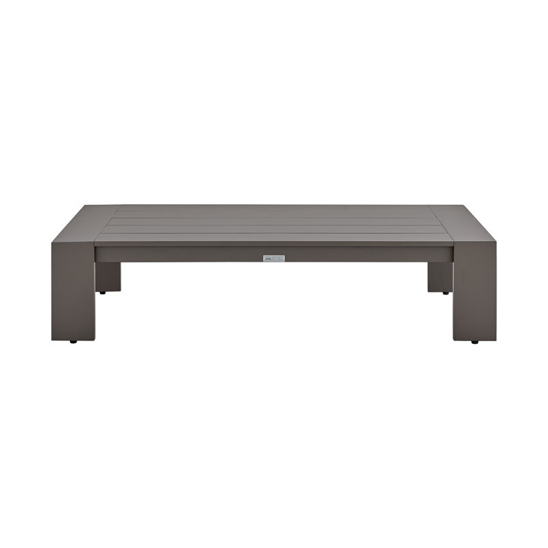 Koda Brown Aluminum Rectangular Outdoor Coffee Table