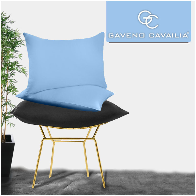 Plain Dyed Percale Housewife Pillowcase Pair 50x75cm | Premium Soft PolyCotton for Ultimate Comfort, Blue