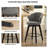 Set of 2 Counter Height Swivel Bar Stools, Chenille Upholstered Chairs with Wide Backrest for Bar, Kitchen Island, Dining Room-975759545