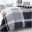 Check Pattern Polycotton Duvet Cover Set with Matching Pillowcases - Machine Washable Bedding Set-121081147-28304786