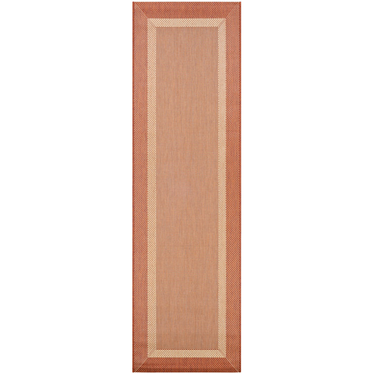 Sarica Flatwoven Natural Terracotta Indoor Outdoor Area Rug
