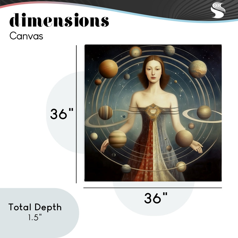 Galactic Orbits Woman Canvas, design by Sasha