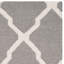 Tapis gris / noir en laine et coton tissé à la main Rodgers-857179412