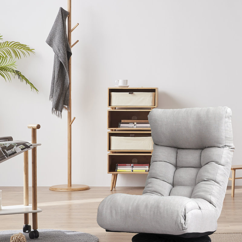 Chaise inclinable en métal avec fonction de pliage, idéale pour les petits espaces. Siège à ressorts - gris, métal, lin