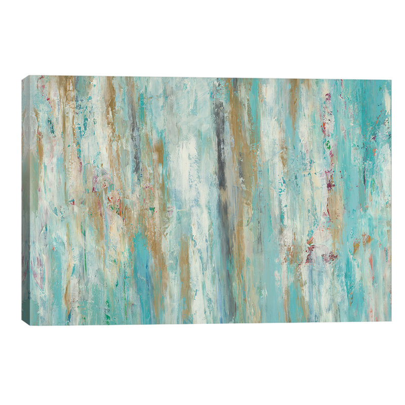 Stream Of Teal by Blakely Bering - Painting on Canvas, 66.04 cm H x 45.72 cm W x 1.91 cm D, No Frame