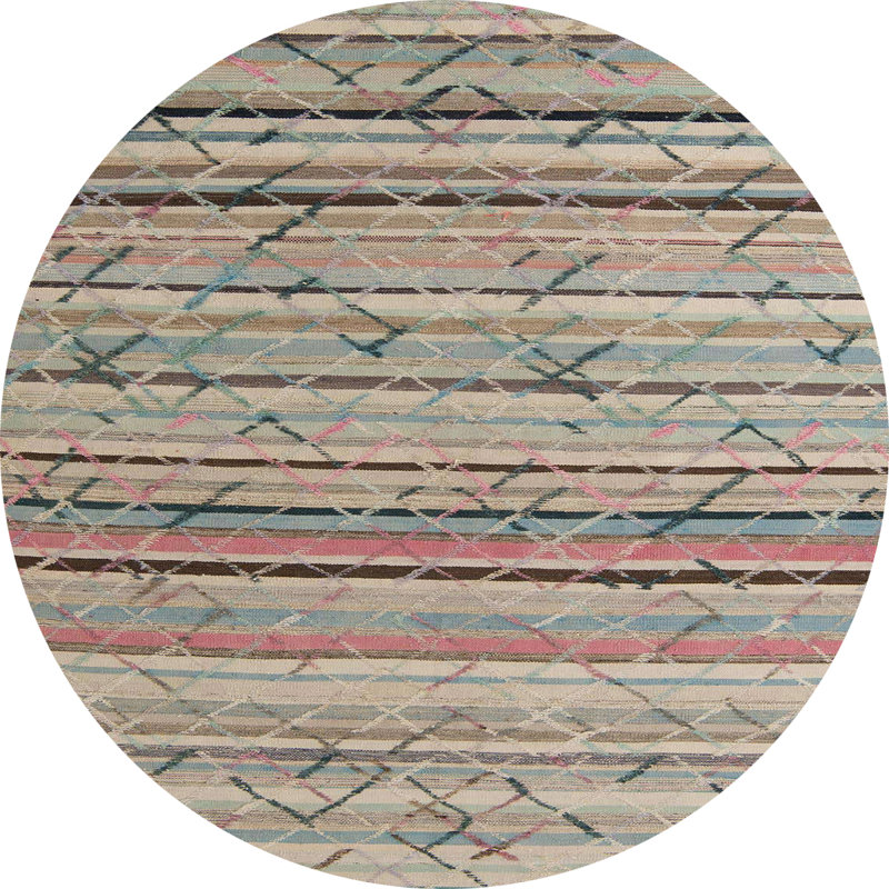 Tapis abstrait moderne 5186, Rond 5 pi