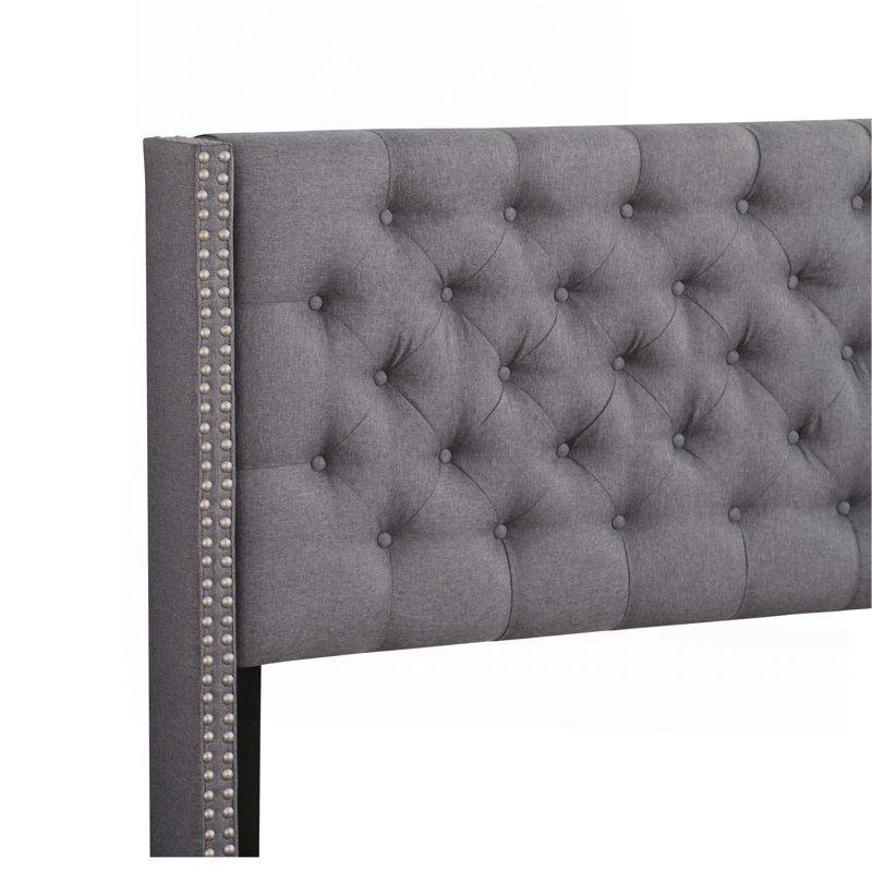 Elegant Gray Full Upholstered Bed