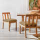 Melrose Rectangular 4 - Person 70.8" Teak Dining Set with Cushions
