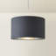 Dashima Linen Blend Drum Lamp Shade ( Slip-On ) in Grey-1358623220