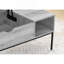 Table basse, L 42 po, rectangulaire, cocktail, plateau relevable, gris, métal noir, contemporain, moderne-62901646
