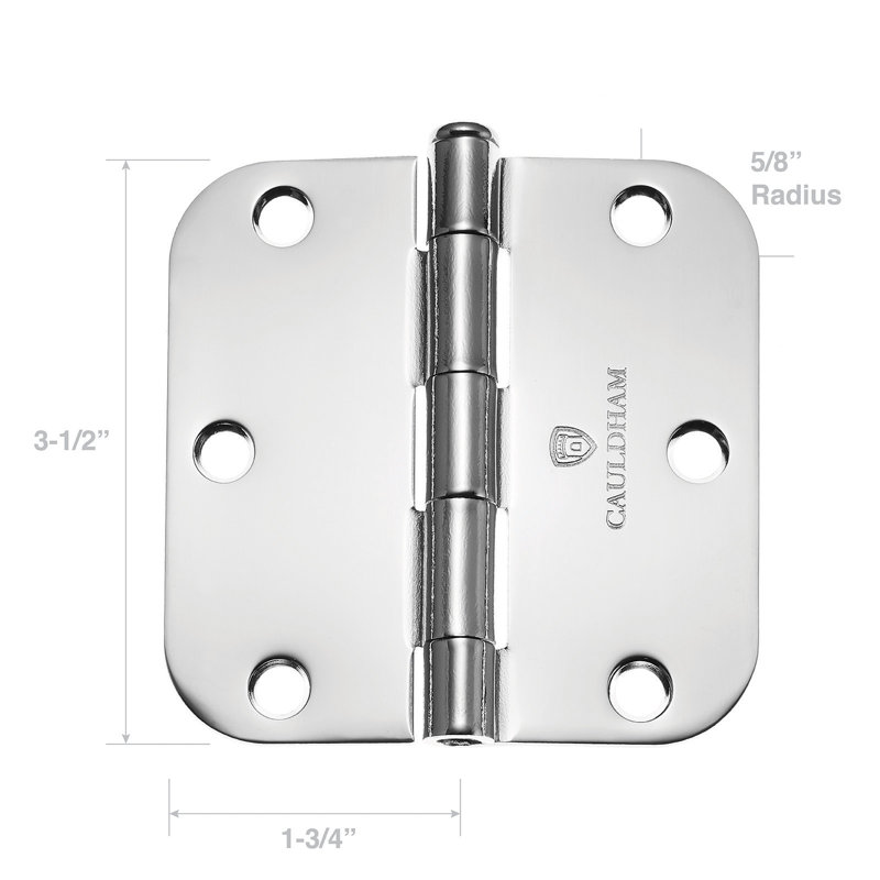 Butt Bearing Door Hinges, Polished Chrome