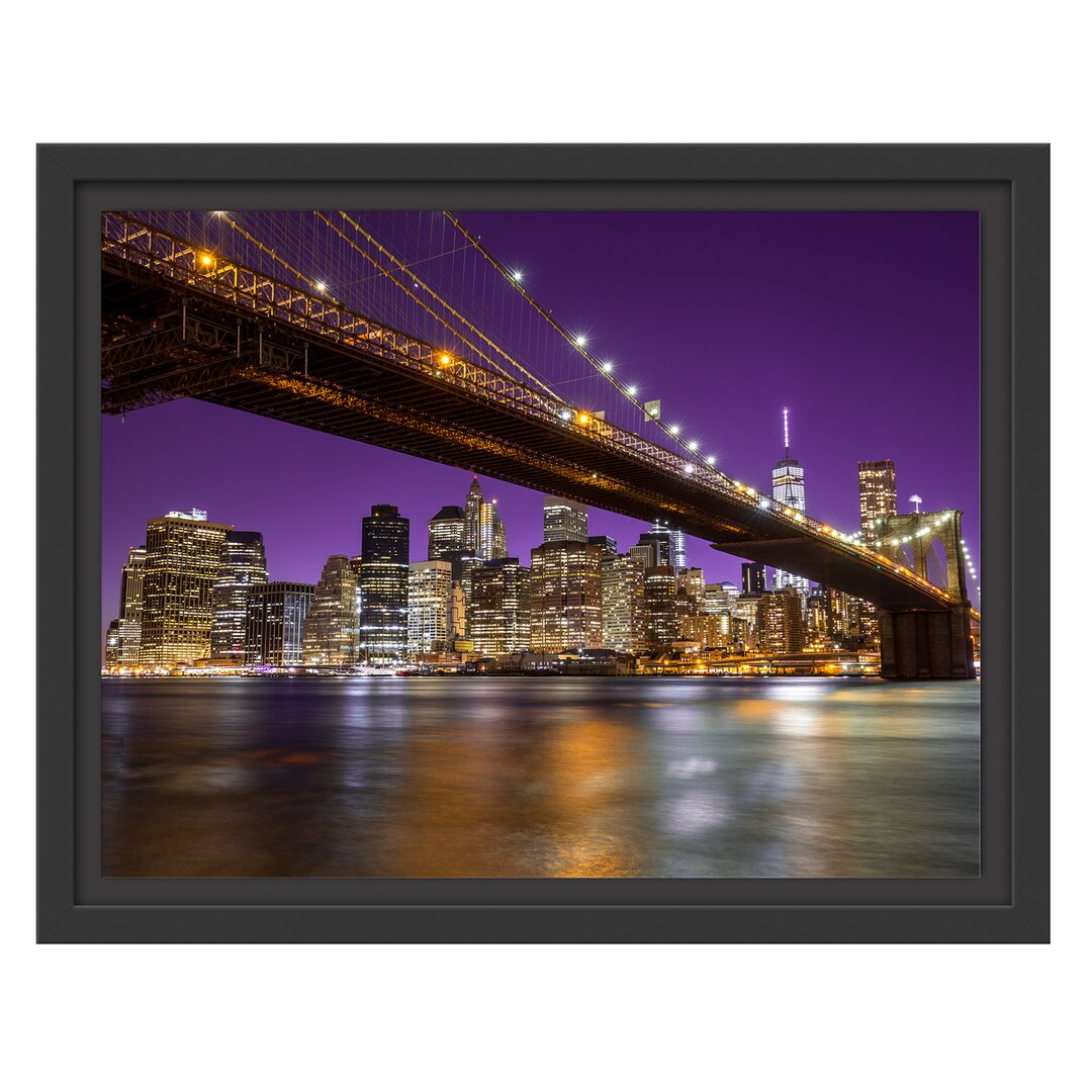 Gerahmtes Wandbild Skyline von Manhattan