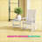 Set of 2 HDPE Outdoor Rocking Chairs with Slatted Back and Seat, 265lbs Capacity-1325609996