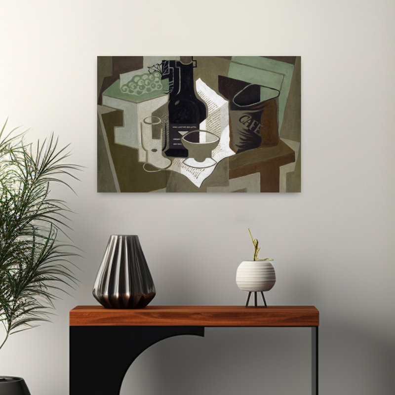 The Bag Of Coffee, 1920 Abstract Contemporary Wall Art Print by Juan Gris - Wrapped Canvas Print, 40.64cm H x 60.96cm W