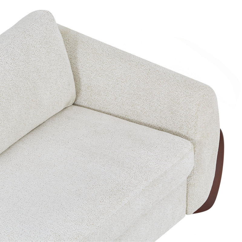 Canapé avec revêtement en tissu texturé, Beige