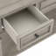 Console de style rétro classique avec trois tiroirs supérieurs et une tablette inférieure de style ouvert, facile à assembler-1092135083