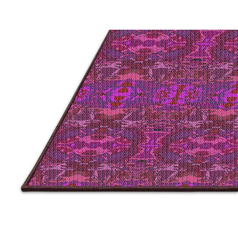 Tapis à motif rose, Rectangle 7 pi x 9 pi