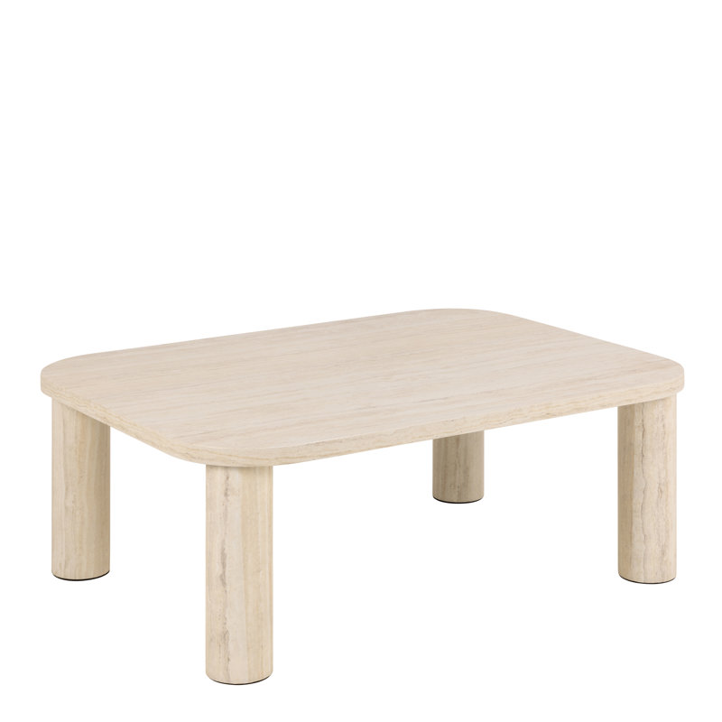 Solano Coffee Table, Light Travertine, 36cm H x 100cm L x 75cm W