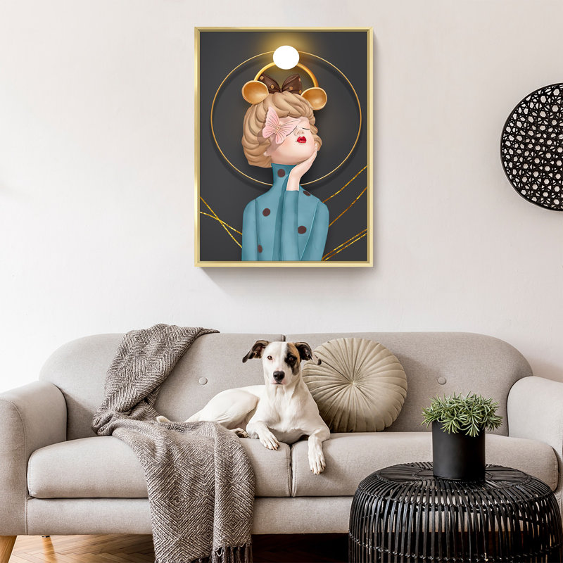 Fille, cadre photo, impression sur toile, H 16 po x l 12 po