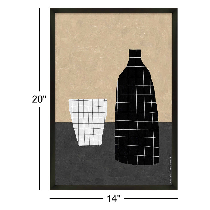 Cup 2 Print by Romina Gadler, 20" H x 14" W, Black Paper Framed