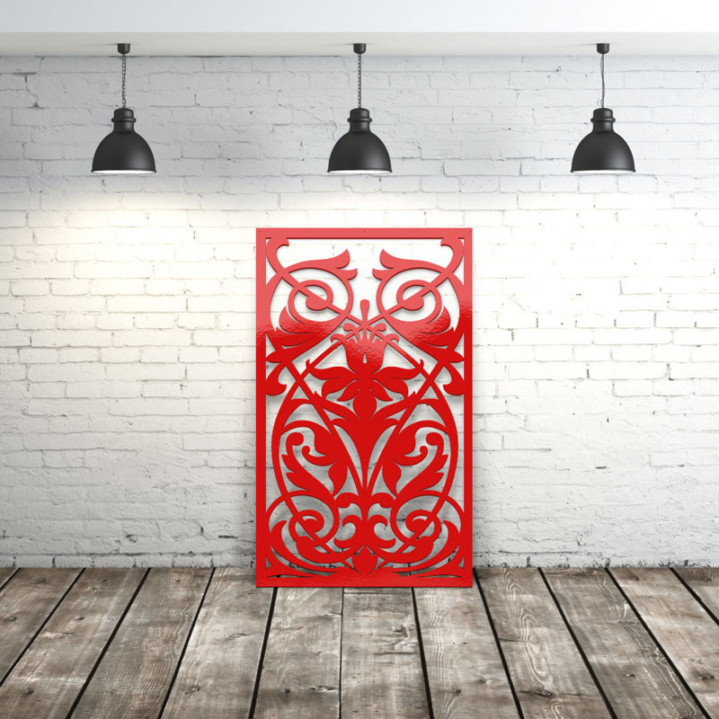 Panneau d'intimité en aluminium découpé au laser Classic Flower - art mural extérieur thermolaqué en métal, paravent de clôture de jardin décoratif