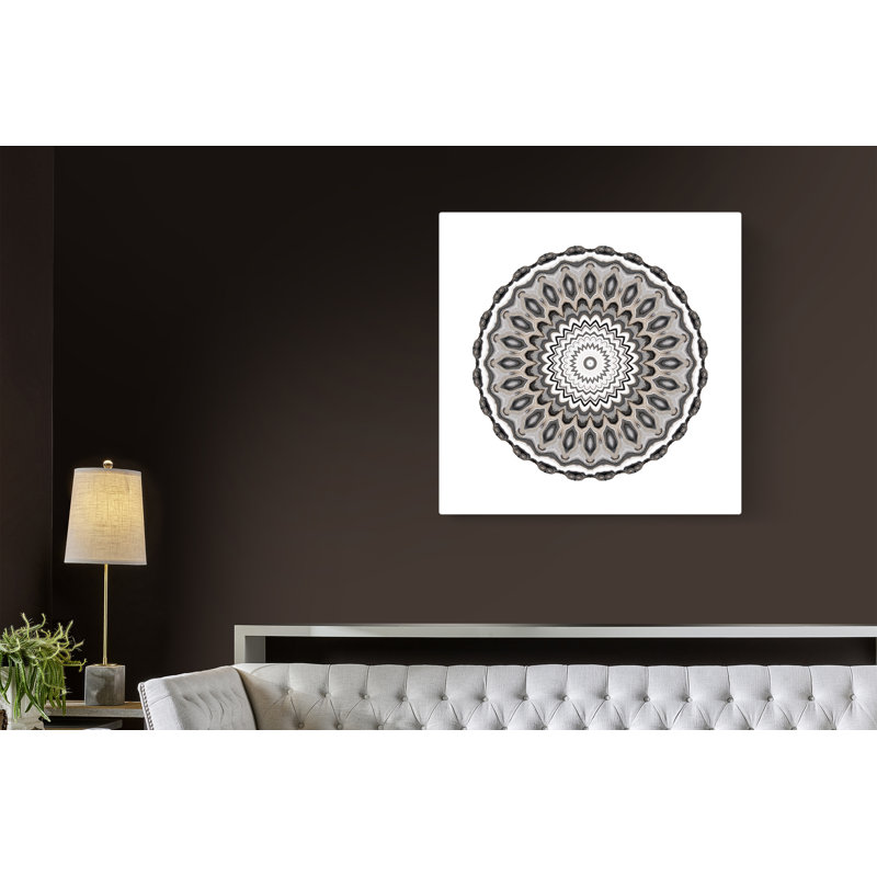 Mandala cercle 165 - peinture sur toile tendue, H 12 po x l 12 po