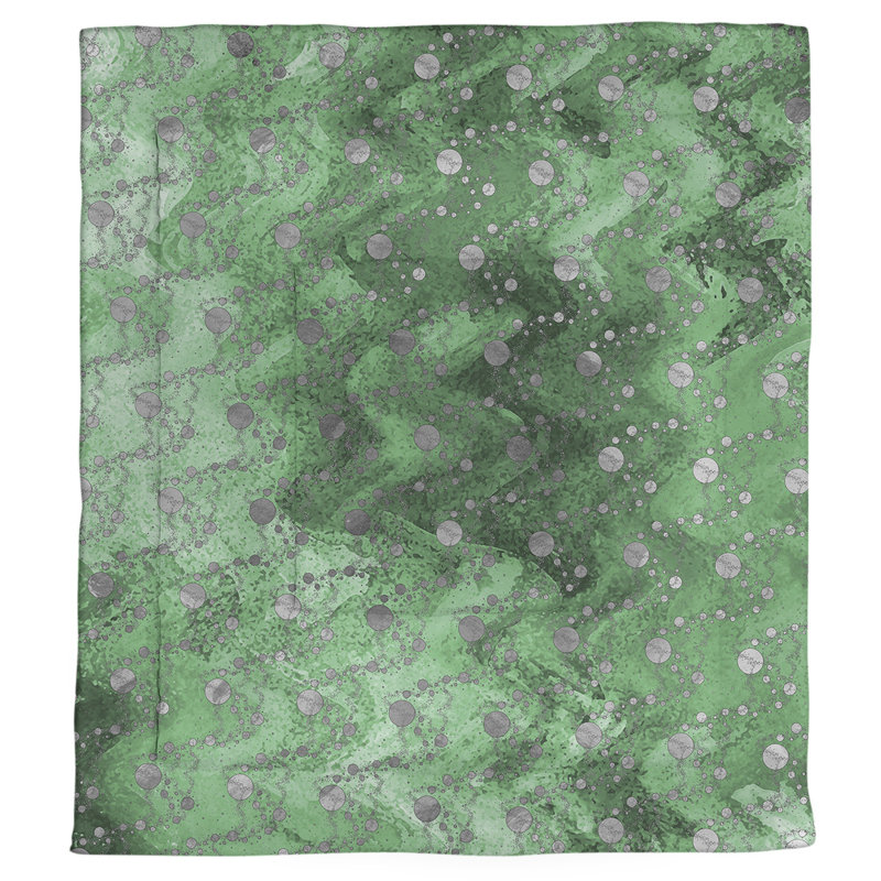 Édredon réversible simple Katelyn Elizabeth, Édredon simple, Vert / Gris